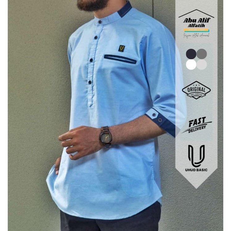UHUD KURTA BASIC (LIGHT BLUE, SIZE S)