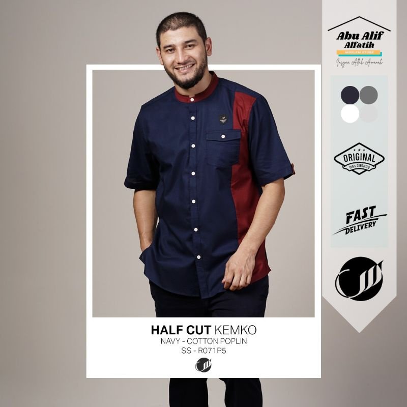 SAMASE KEMKO HALF CUT R071P (NAVY, SIZE M)
