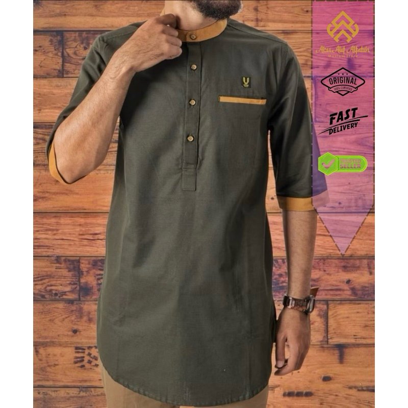 UHUD KURTA MOTIV CEDORAY (GREEN, SIZE S)